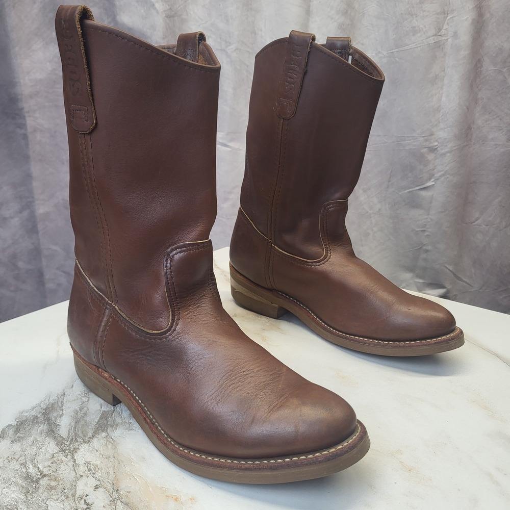 Vintage Red Wing Pecos 1155 Nailseat Size 8.5 D Brown
